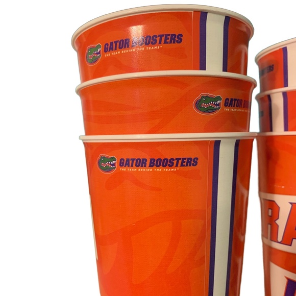 University of Florida Stadium Cups Gators Football 32 oz. Orange & Blue Lot of 6 - Picture 2 of 6